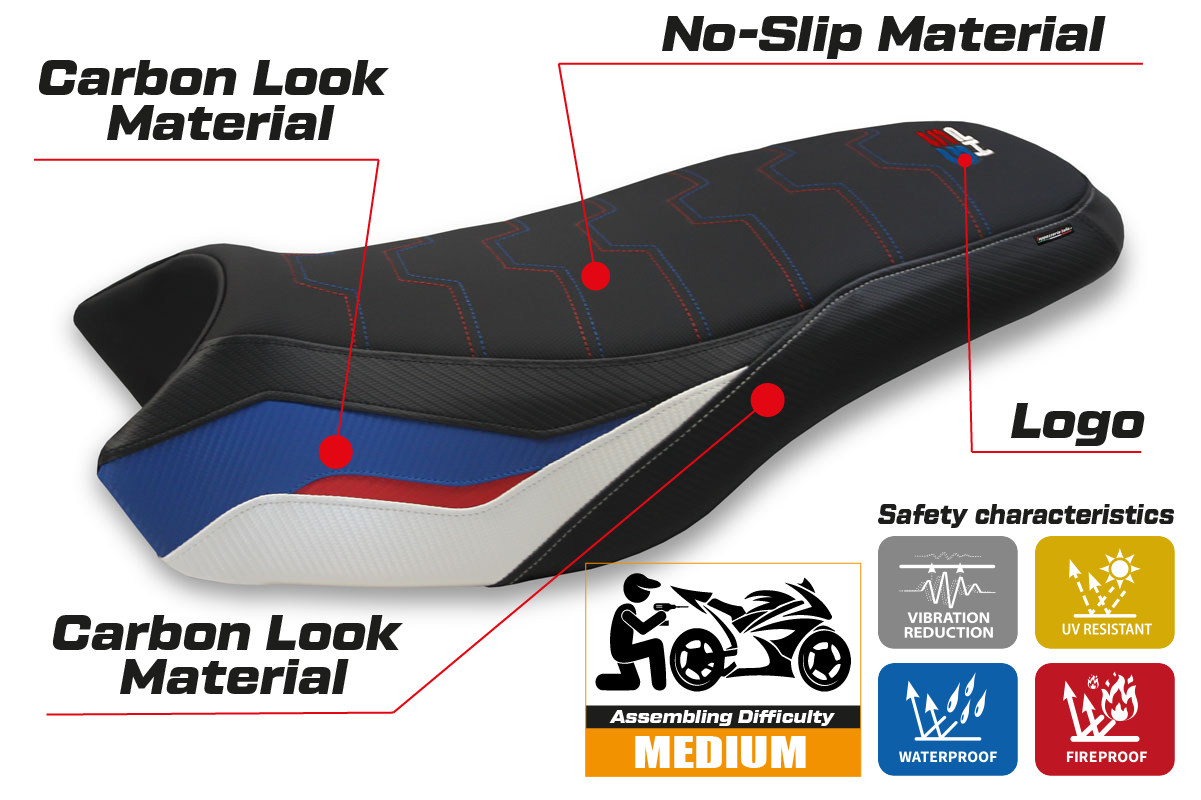 BMW R1200GS R1250GS Rallye 2017-2024 Seat Cover Tappezzeria Italia TPZ in HP