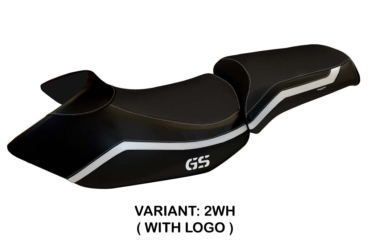 BMW R1200GS 2005-2012 Seat Cover Tappezzeria Italia TPZ in White and Black