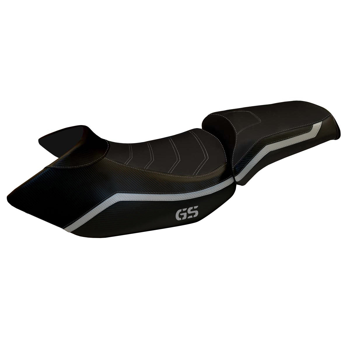 Funda de asiento BMW R1200GS 2005-2012 Tappezzeria Italia TPZ Comfort en plata y negro
