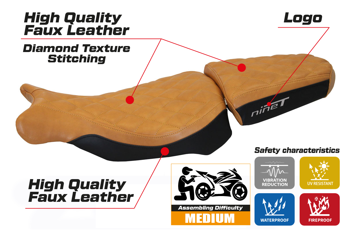 BMW R1200 Nine T 2014-2024 Seat Cover Tappezzeria Italia TPZ Camel FR