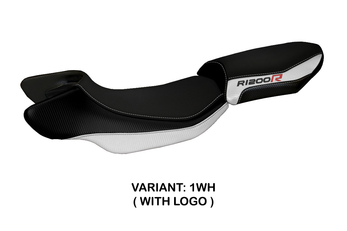 BMW R1200R 2015-2018 Seat Cover Tappezzeria Italia TPZ White in Black