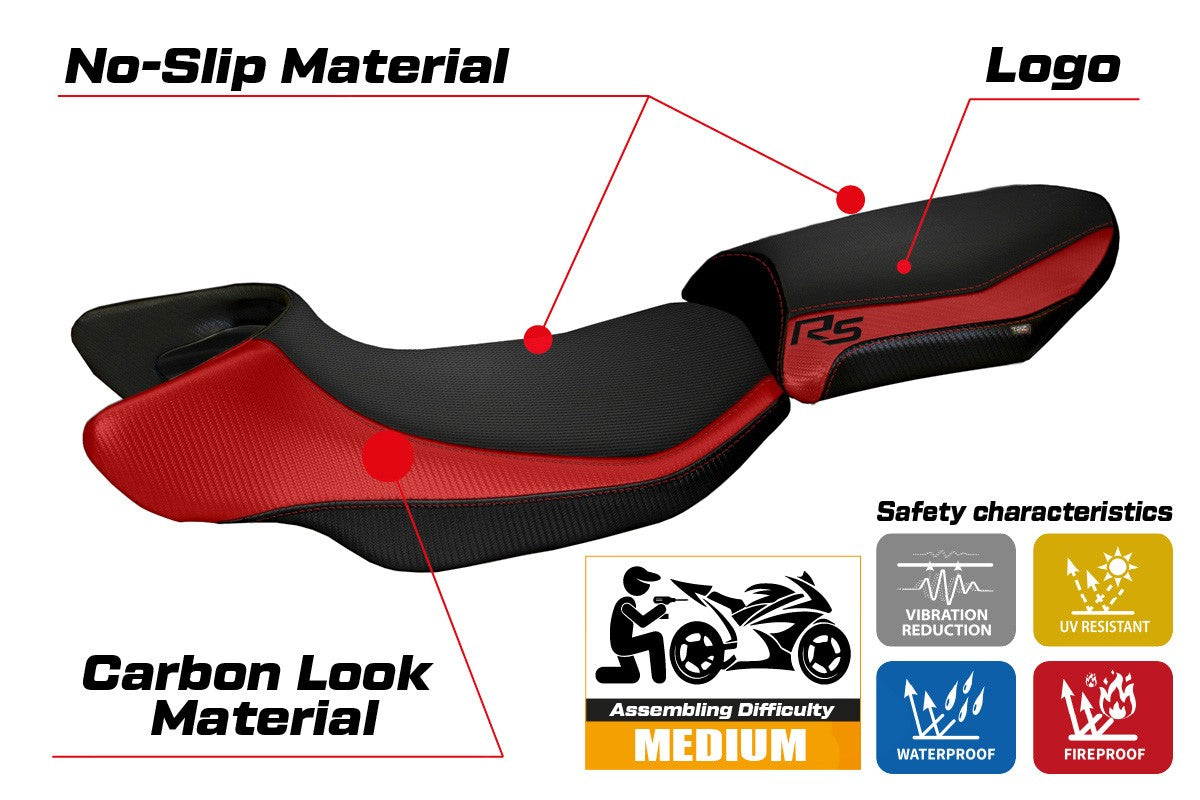 BMW R1200RS 2015-2019 Seat Cover TPZ Italia Red Black