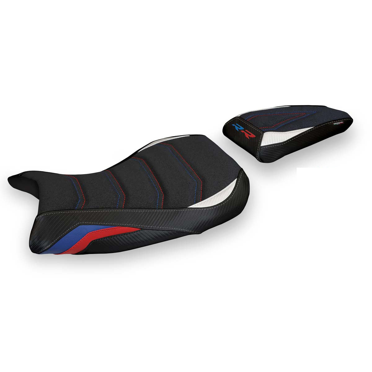 BMW S1000RR 2019-2026 Seat Cover Tappezzeria Italia TPZ Ultragrip in Red and Blue