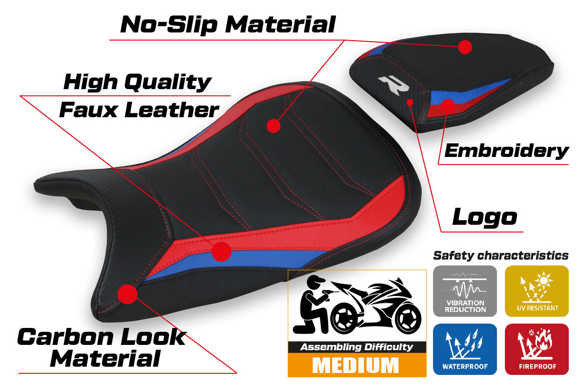 BMW S1000R 2021-2026 Seat Cover Tappezzeria Italia TPZ Ultragrip in HP Black