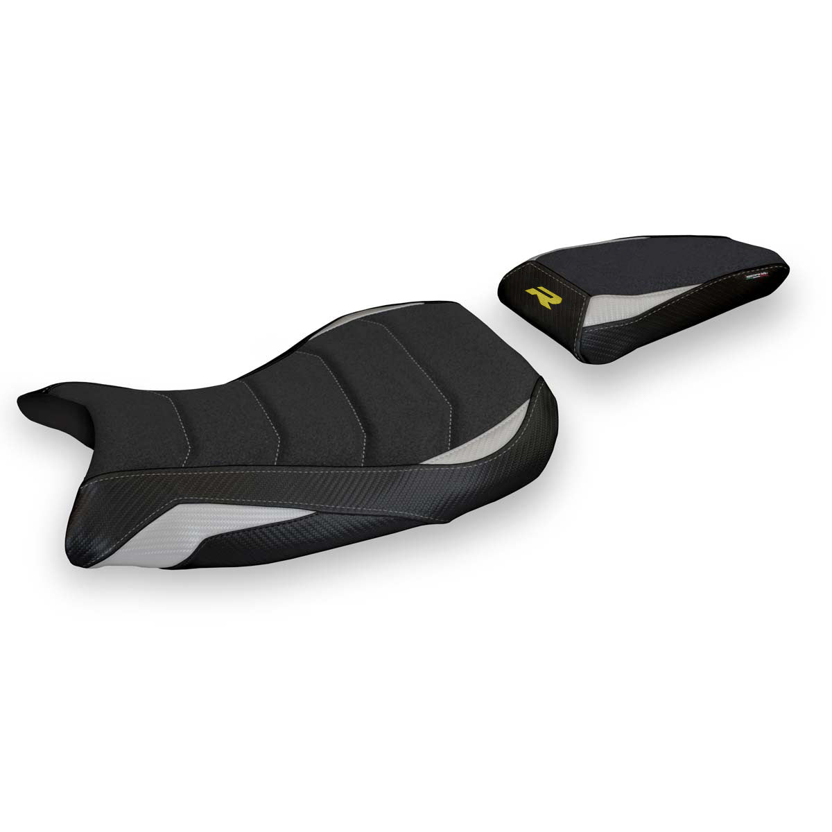 BMW S1000R 2021-2026 Seat Cover Tappezzeria Italia TPZ Ultragrip in Silver and Black