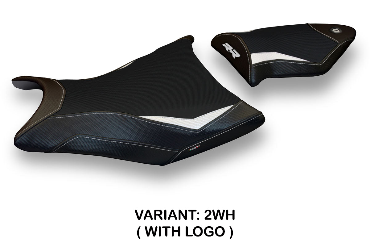 BMW S1000RR 2009-2011 Seat Cover Tappezzeria Italia TPZ in White and Black