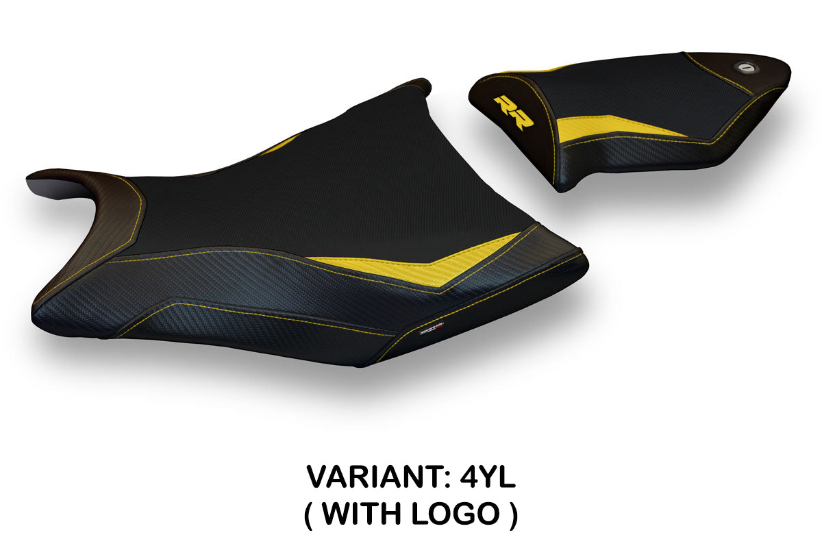 Funda de asiento BMW S1000RR 2009-2011 Tappezzeria Italia TPZ en amarillo y negro