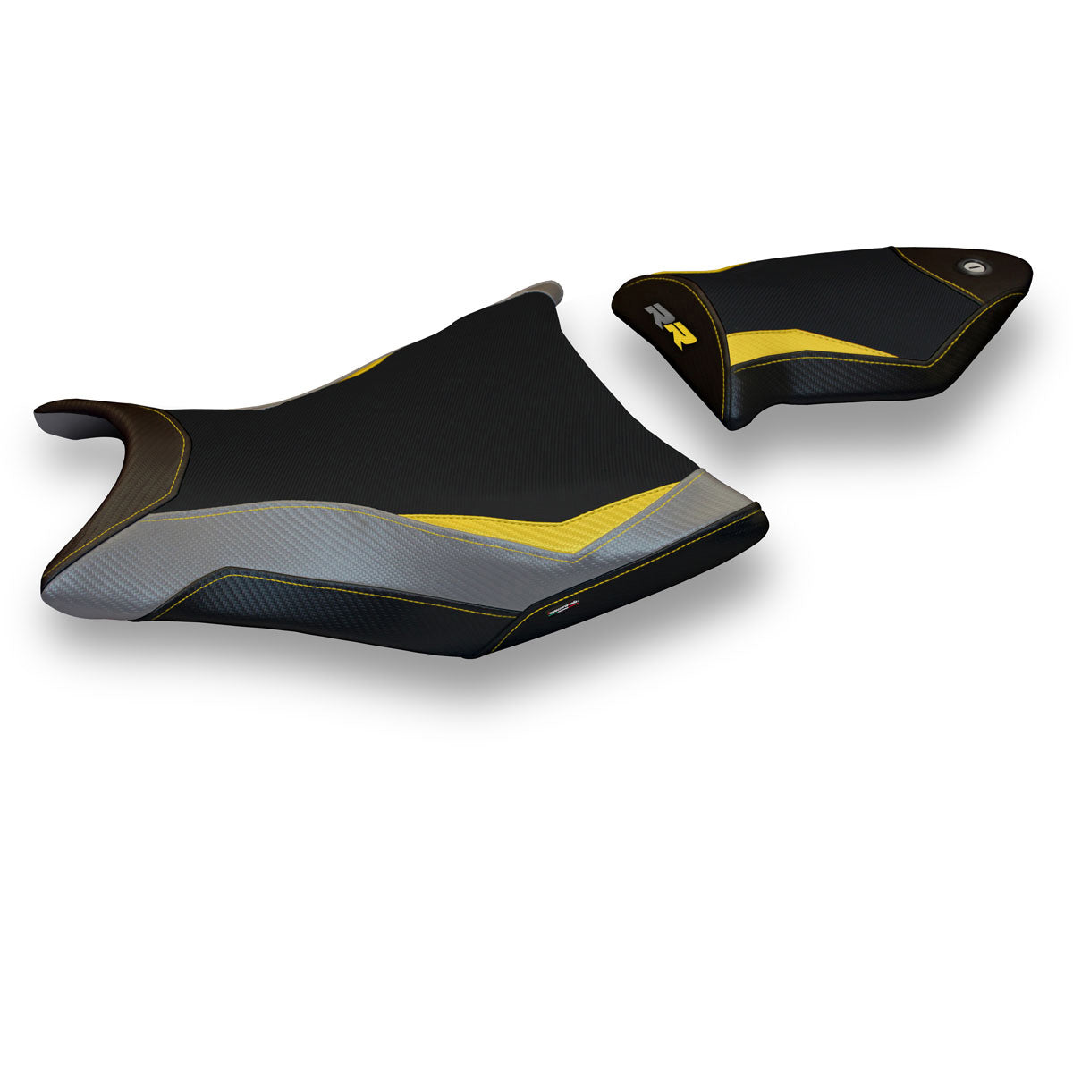 BMW S1000RR 2009-2011 Seat Cover Tappezzeria Italia TPZ in Yellow, Grey and Black