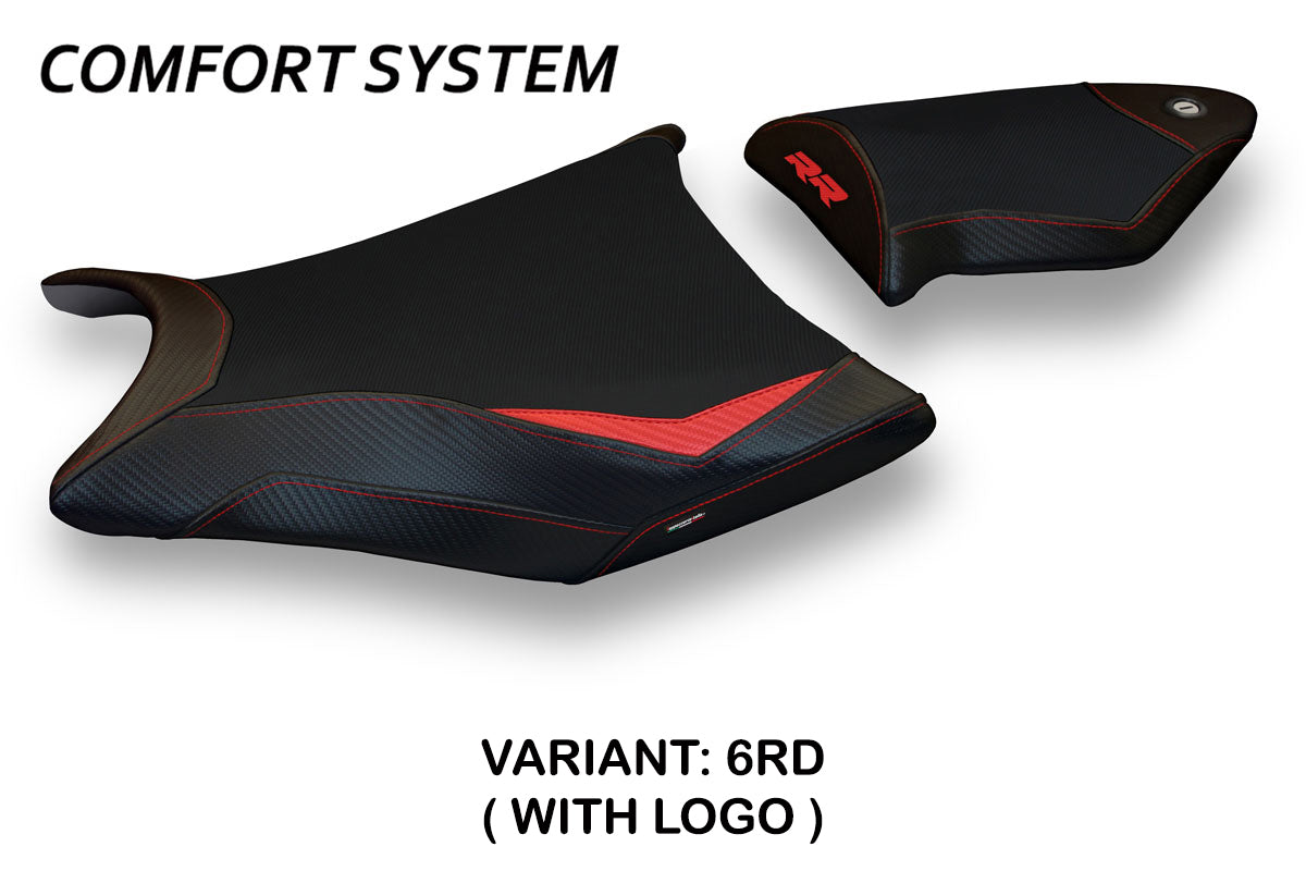 BMW S1000RR 2009-2011 Seat Cover Tappezzeria Italia TPZ Comfort in Red and Black