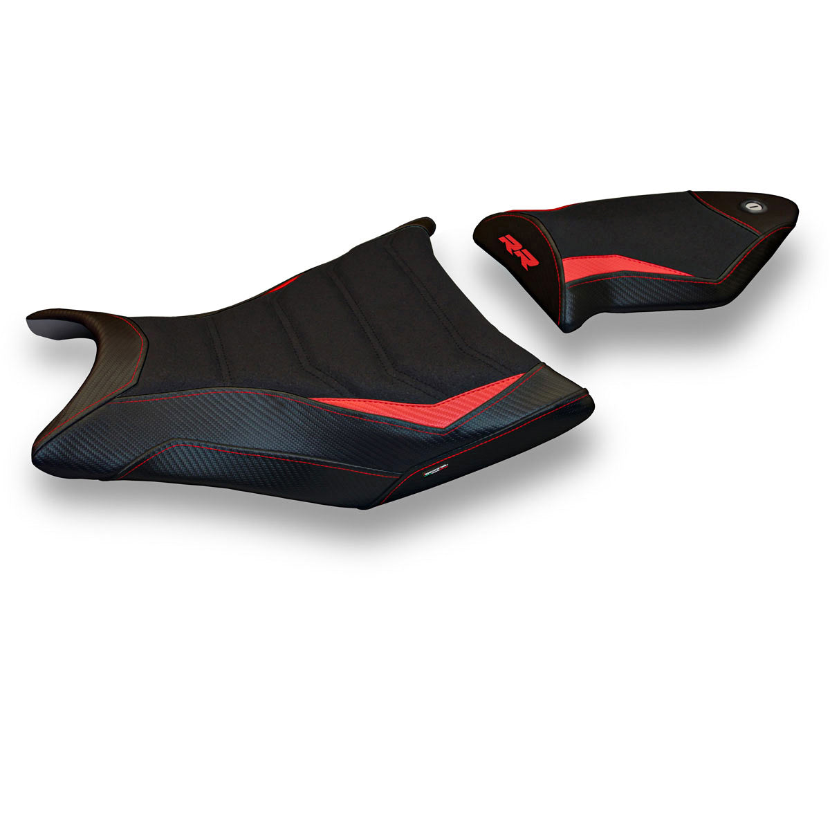 BMW S1000RR 2009-2011 Seat Cover Tappezzeria Italia TPZ Ultragrip in Red and Black