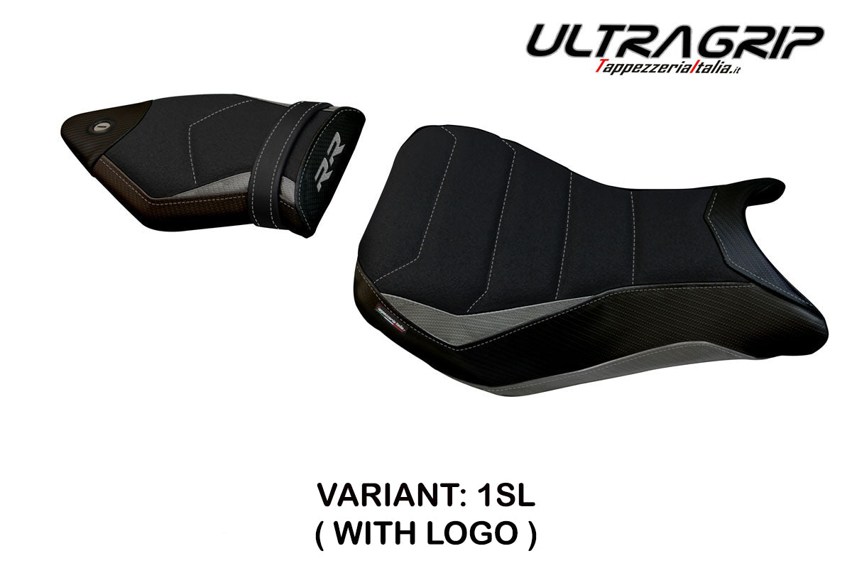 BMW S1000RR 2012-2014 Seat Cover Tappezzeria Italia TPZ Ultragrip in Silver and Black