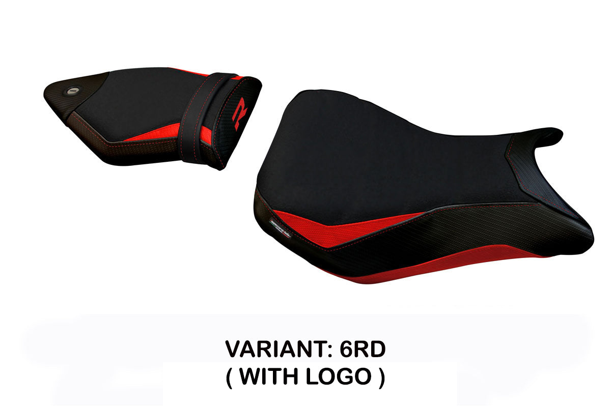 Funda de asiento BMW S1000R 2014-2020 Tappezzeria Italia TPZ en rojo y negro