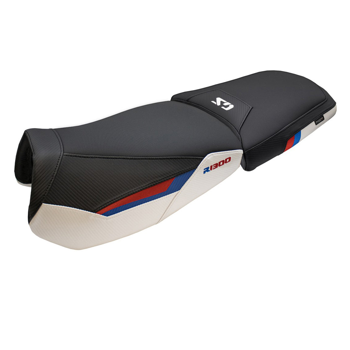 Funda de asiento BMW R1300GS Adventure Trophy 2024-2025 Tappezzeria Italia TPZ Blanco Rojo Azul
