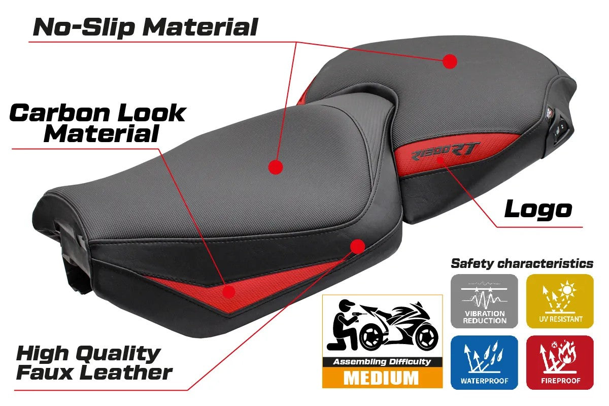 BMW R1300RT 2025-2026 Seat Cover TPZ Italia Red Black