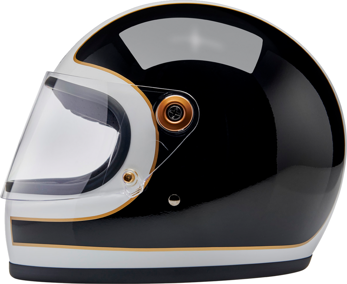 Casco BILTWELL Gringo S - Blanco brillante/Negro Tracker - XL 1003-566-505
