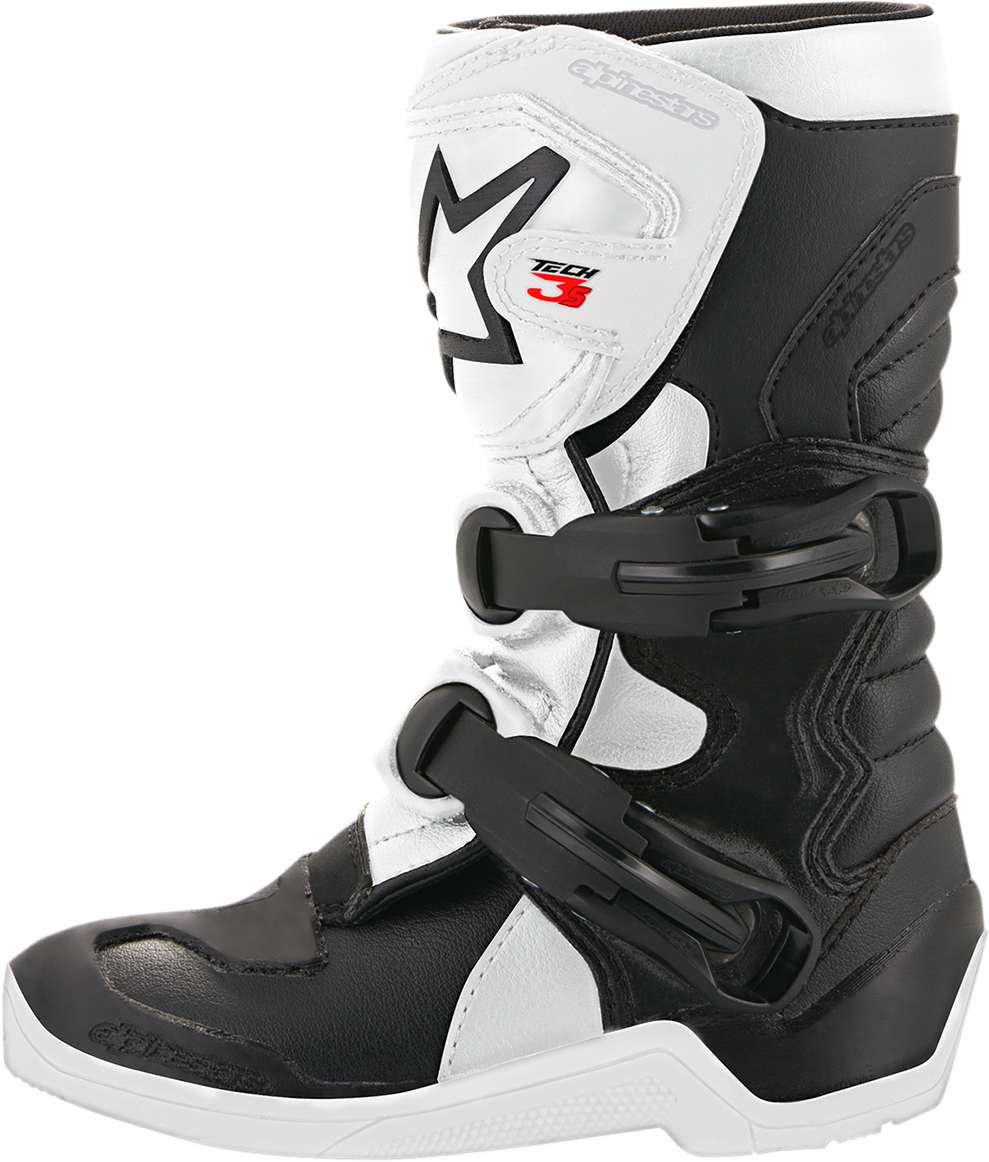 Botas ALPINESTARS Youth Tech 3S - Negro/Blanco - Talla 12 (EE. UU.) 2014518-12-12