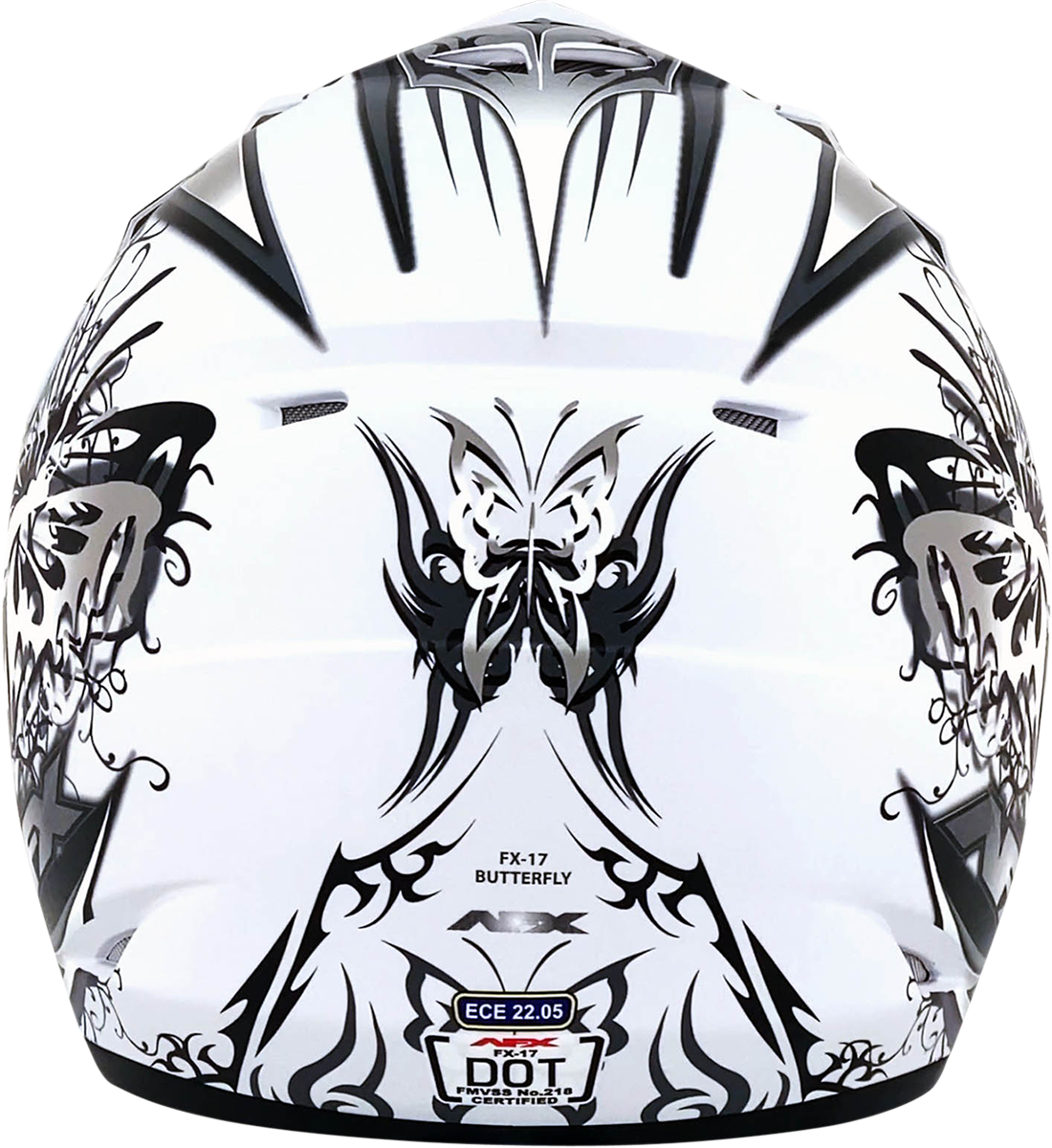 Casco de motocicleta AFX FX-17 - Mariposa - Blanco mate - Talla grande 0110-7129