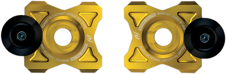 Deslizadores de bloque de eje DRIVEN RACING - Kawasaki - Dorado DRAX-113-GD