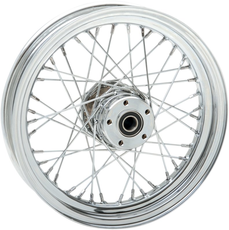 Rueda delantera DRAG SPECIALTIES - Disco doble/Sin ABS - Cromada - 16" x 3.00" - '00-'07 FLT 64456