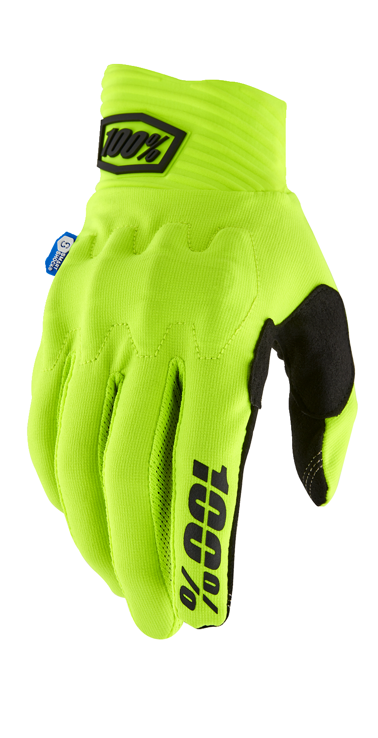 Guantes inteligentes 100% Cognito Shock - Amarillo fluorescente - Medianos 10014-00041