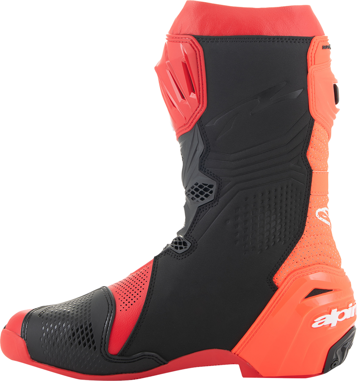 Botas ALPINESTARS Supertech R con ventilación - Rojas - Talla 12.5 EE. UU./48 UE 2220121-3029-48