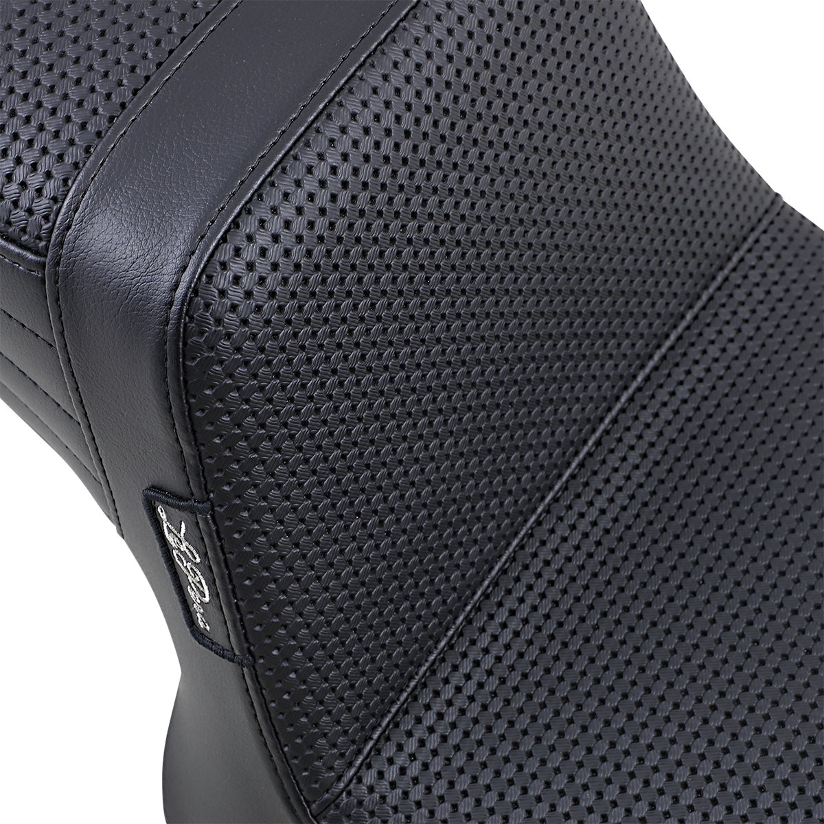 Asiento trasero LE PERA Tailwhip - Doble diamante - Negro - FXR '82-'00 L-588BW