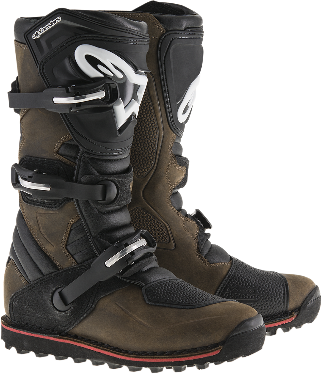 Botas ALPINESTARS Tech-T - Marrón/Negro - Talla 11 de EE. UU. 2004017-818-11