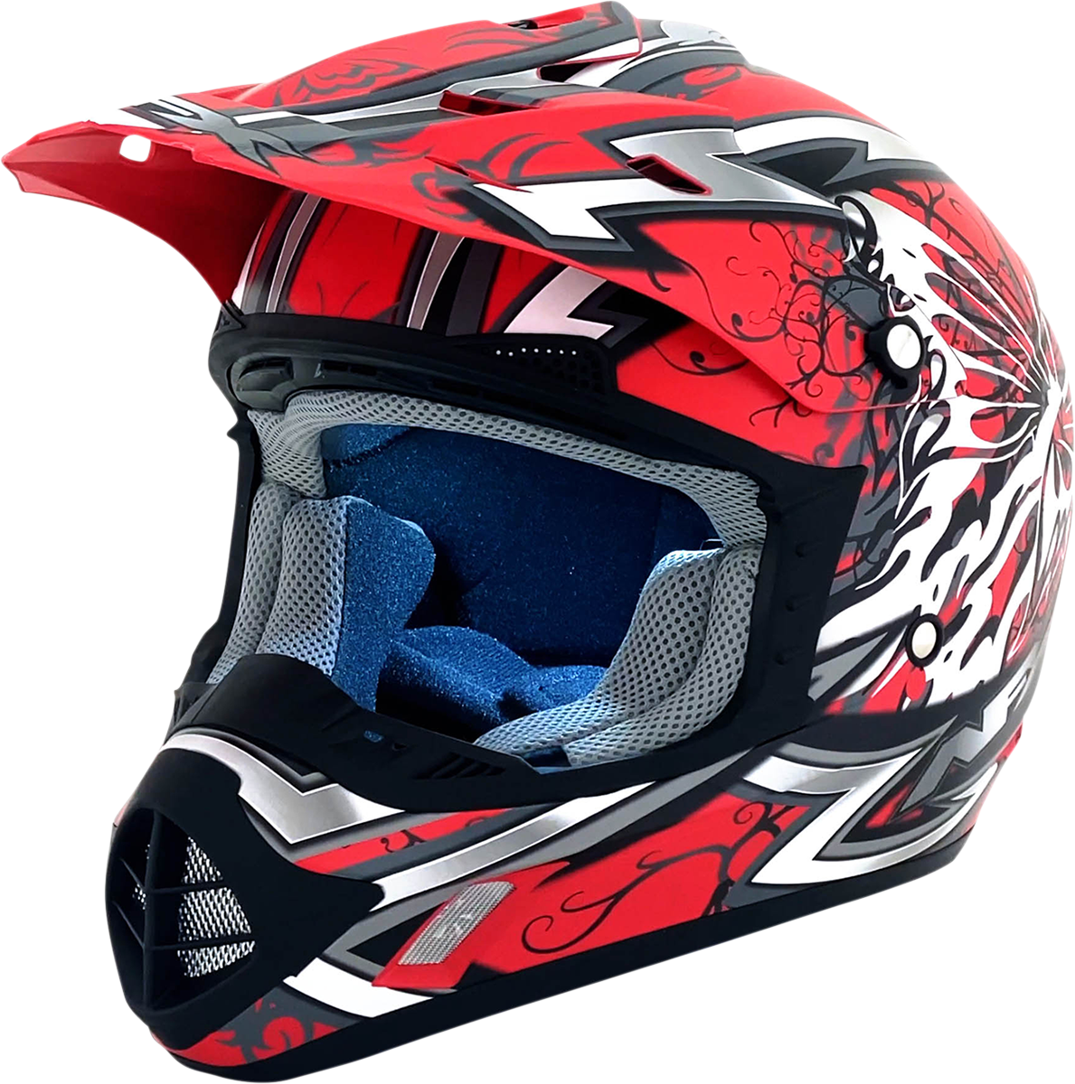 AFX FX-17 Motorcycle Helmet - Butterfly - Matte Ferrari Red - Medium 0110-7118