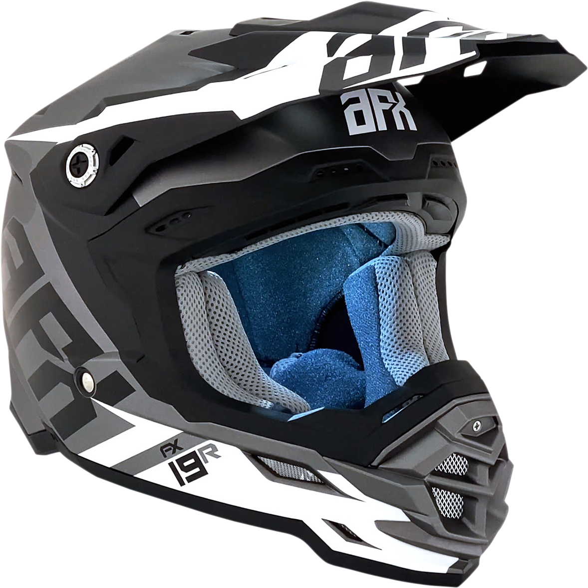 Casco de moto AFX FX-19R - Racing - Gris escarcha - Pequeño 0110-7073
