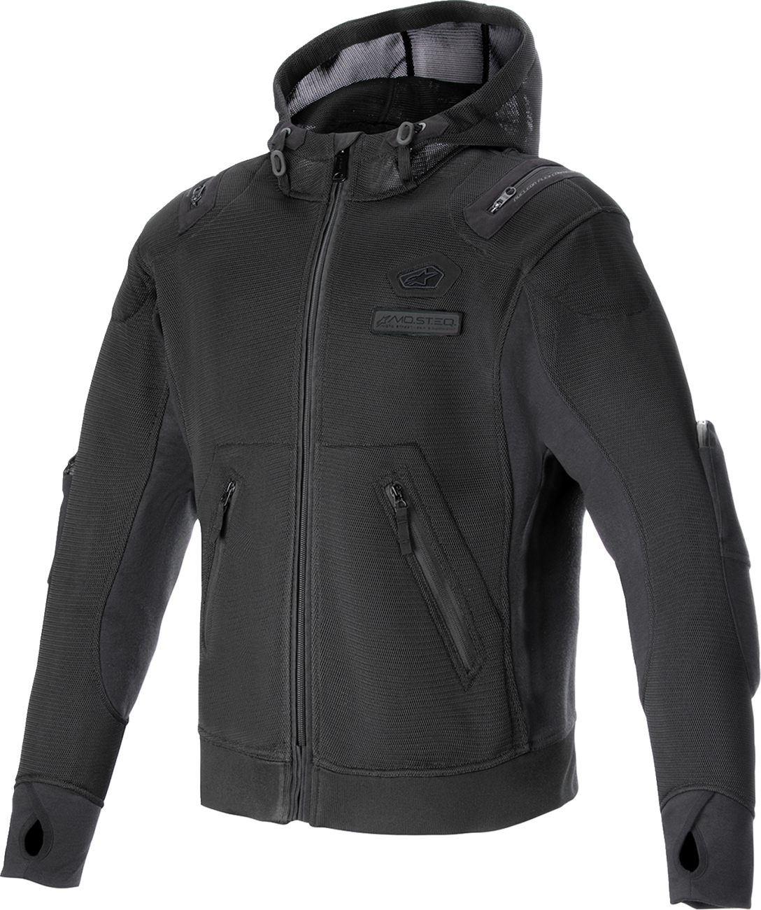 Sudadera con capucha ALPINESTARS Moflow Air Tech - Negra - Talla pequeña 4202524-1100-S