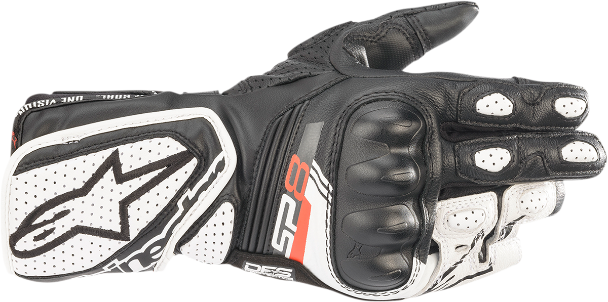 Guantes ALPINESTARS Stella SP-8 V3 para mujer - Negro/Blanco - Talla L 3518321-12-L