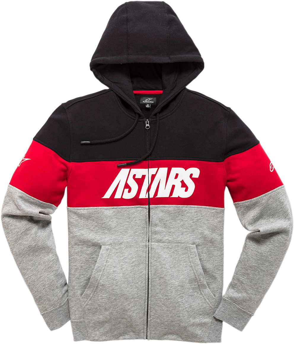 Sudadera con capucha y cremallera ALPINESTARS Grupo - Negro/Gris jaspeado - 2XL 12105330010282X