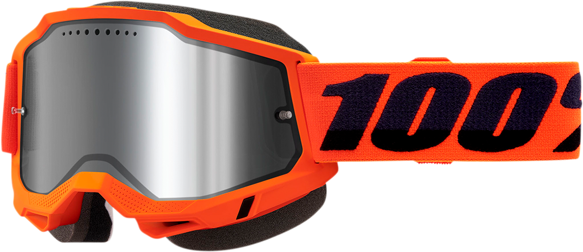 Gafas de nieve 100% Accuri 2 - Naranja neón - Espejo plateado 50022-00004