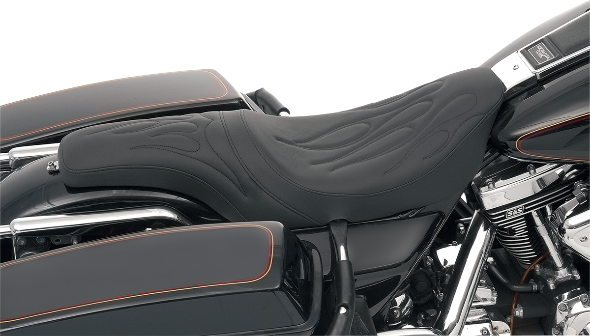 DRAG SPECIALTIES Predator Seat - Flame Stitched - FLHR/FLHX '99-'07 0801-0213