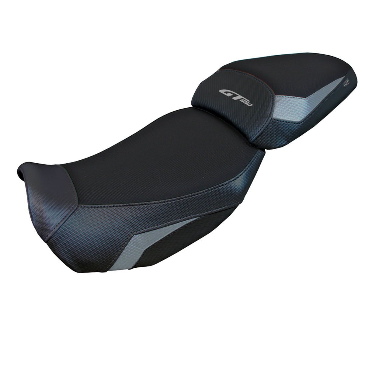 Funda de asiento Tappezzeria Italia TPZ para CF Moto 650GT 2021-2025 en gris y negro