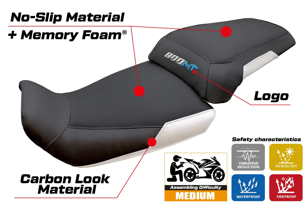 CF MOTO 800 MT 2022-2026 Seat Cover TPZ Italia Comfort White