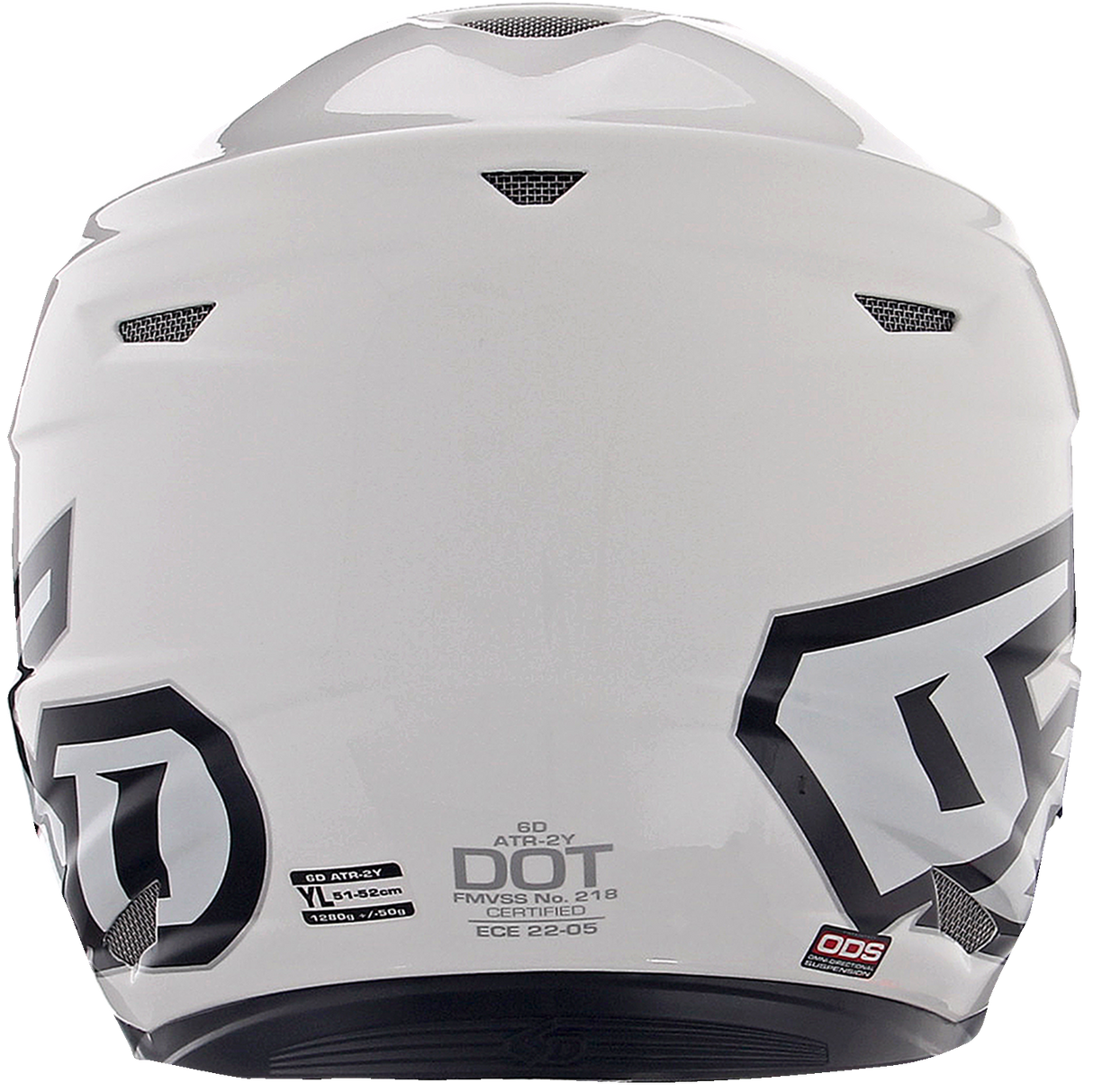 Casco de motocicleta 6D ATR-2 - Blanco brillante - Talla pequeña 12-0525