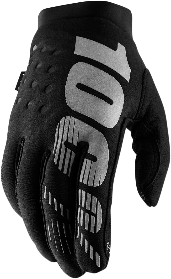 Guantes 100% Brisker - Negro/Gris - XL 10003-00003