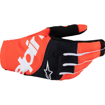 Guantes MX ALPINESTARS Techstar - Negro/Naranja intenso - Pequeños 3560125-1041-S