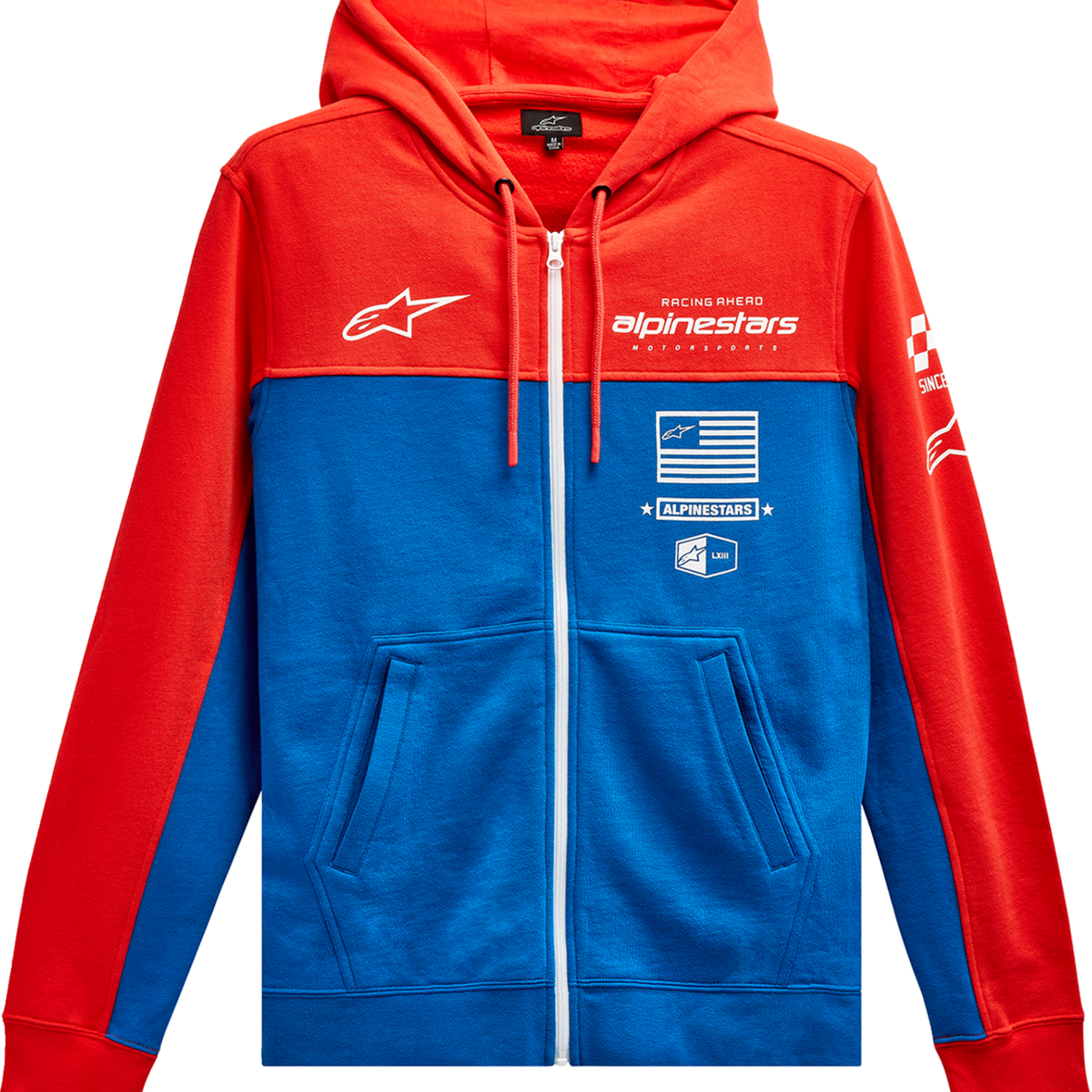 ALPINESTARS H Block Hoodie - Warm Red/Bright Blue - Large