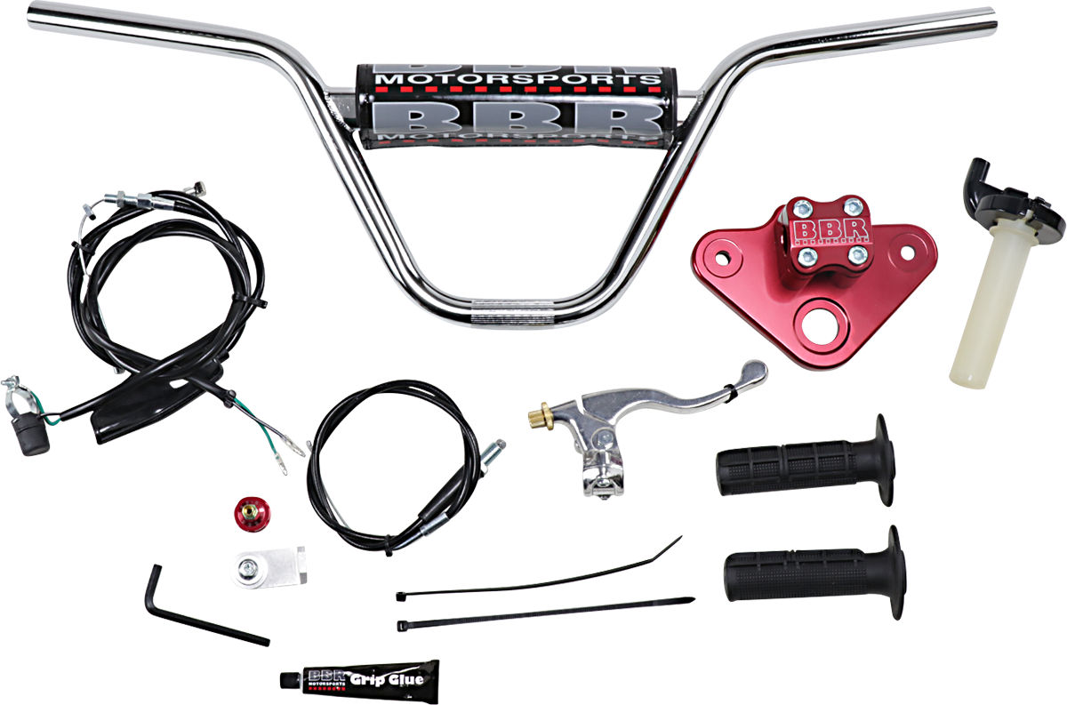 Elevadores BBR MOTORSPORTS con manillar - XR/CRF50 - Rojo 510-HXR-5041