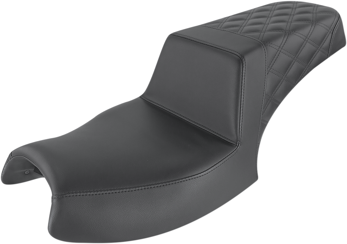 Asiento SADDLEMEN Step Up - Delantero liso/Trasero enrejado - Negro - Challenger I20-06-173