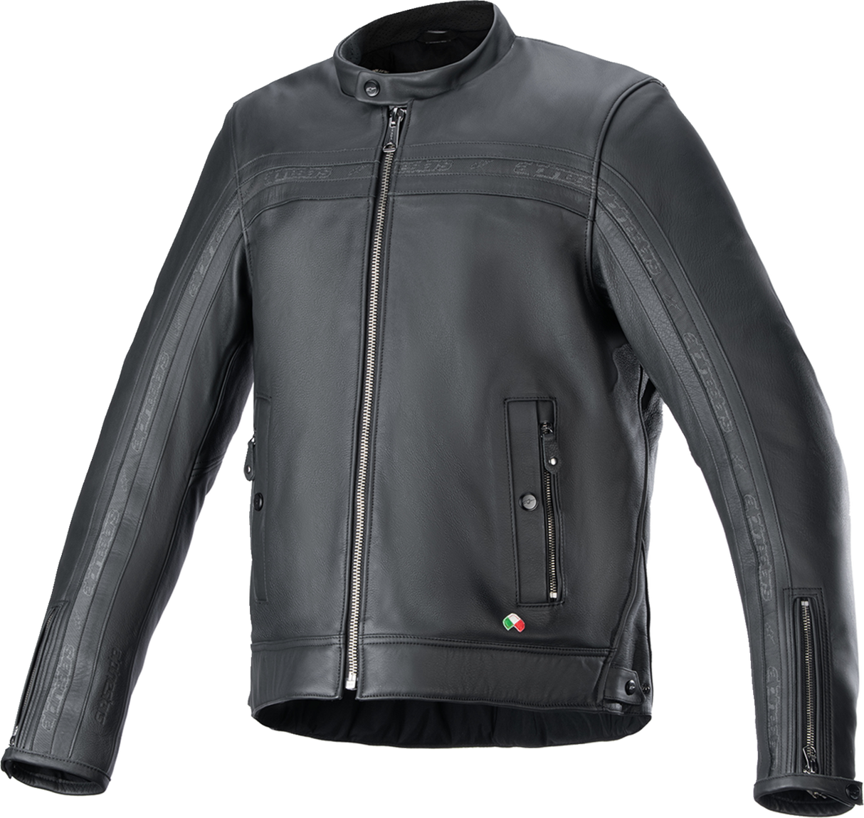 Chaqueta de cuero ALPINESTARS Dyno - Negro/Negro - Talla pequeña 3103924-1100-S