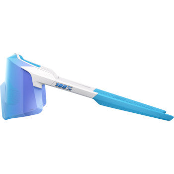 Gafas de sol 100% Aerocraft - Blanco mate - Azul HiPER 60032-00011