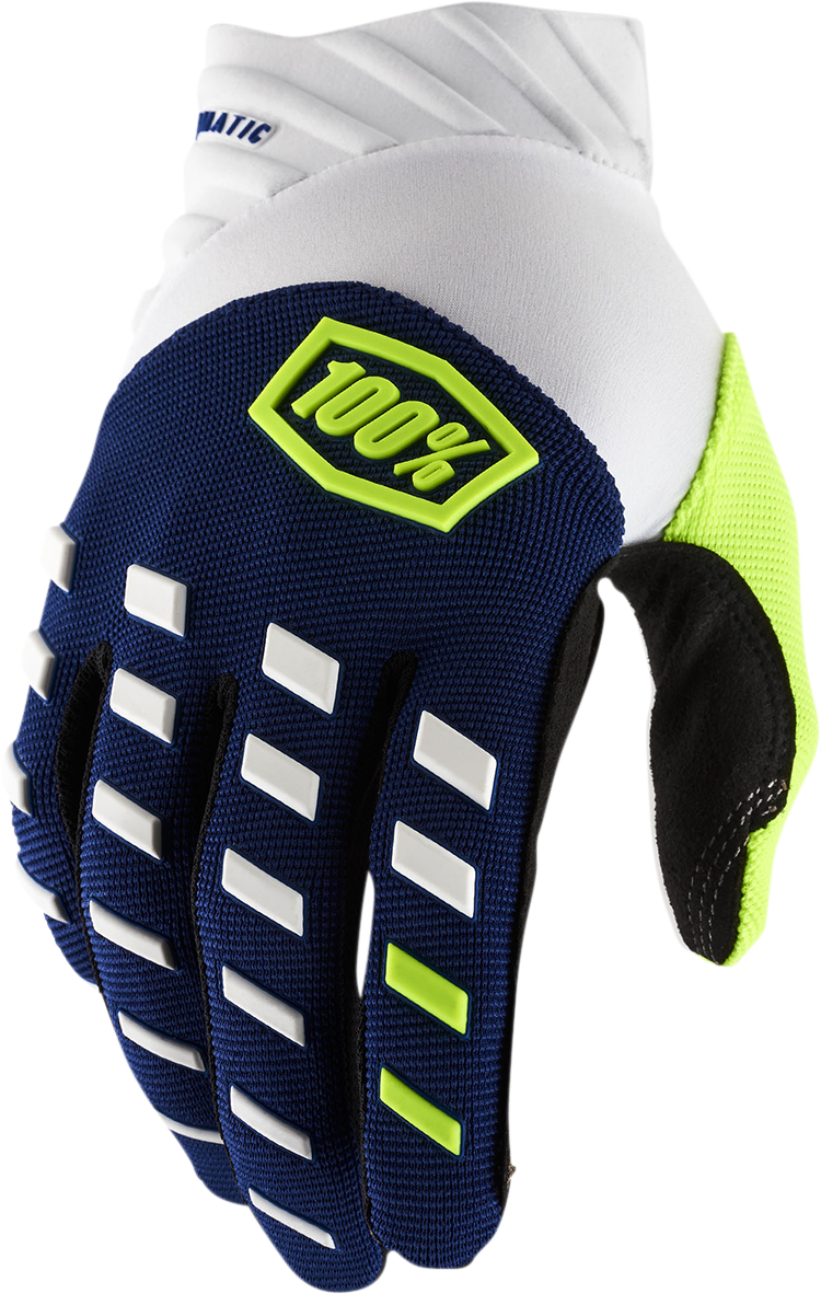 Guantes 100% Airmatic - Azul marino/blanco - Talla mediana 10000-00016