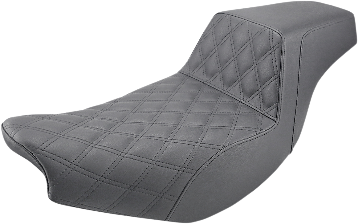 Asiento SADDLEMEN Step Up - Delantero enrejado/Trasero liso - Negro - Indian I14-07-172