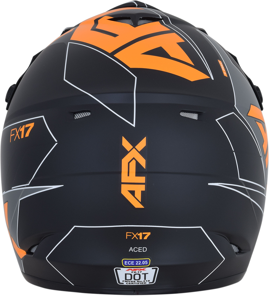 Casco de moto AFX FX-17 - Aced - Negro mate/Naranja - 2XL 0110-6508