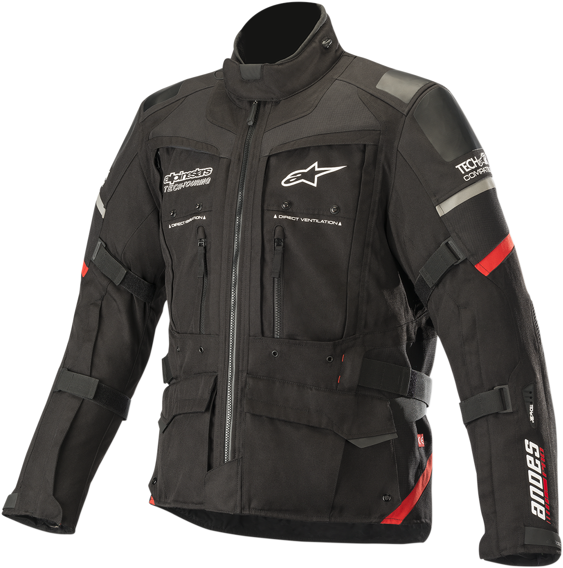 Chaqueta ALPINESTARS Andes Pro Drystar® - Negro/Rojo - Talla pequeña 3207119-13-S