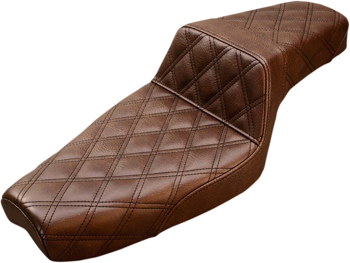 Asiento SADDLEMEN Step-Up - Costura de celosía completa - Marrón - XL 807-03-175BR