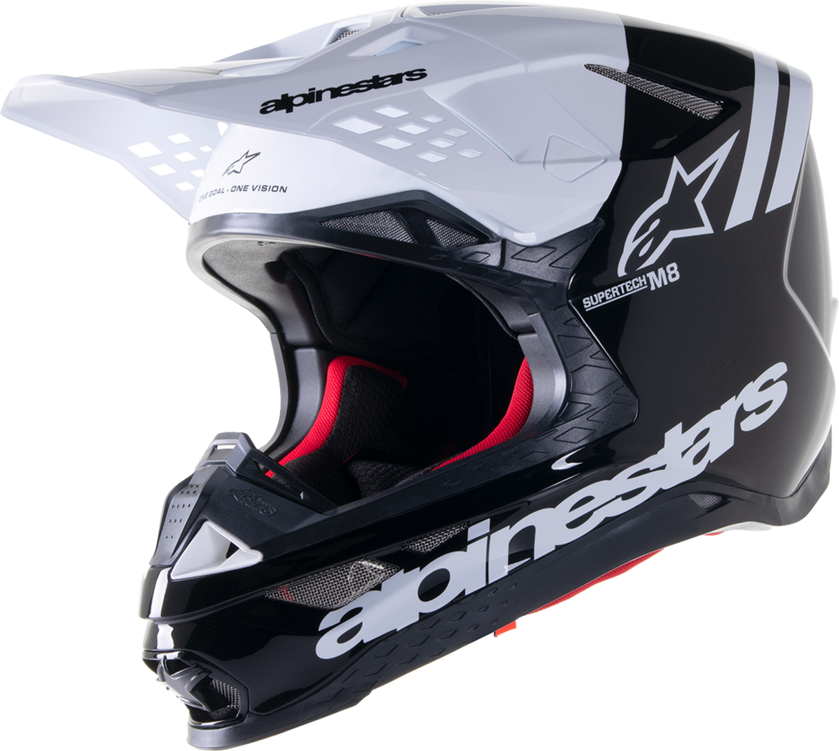 ALPINESTARS Supertech M8 Motorcycle Helmet - Radium 2 - MIPS® - Gloss Black/White - XS 8301523-12-XS
